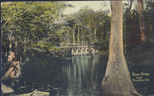 Bayou Bridge near Brinkley, Monroe County, Ark., ca. 1910.